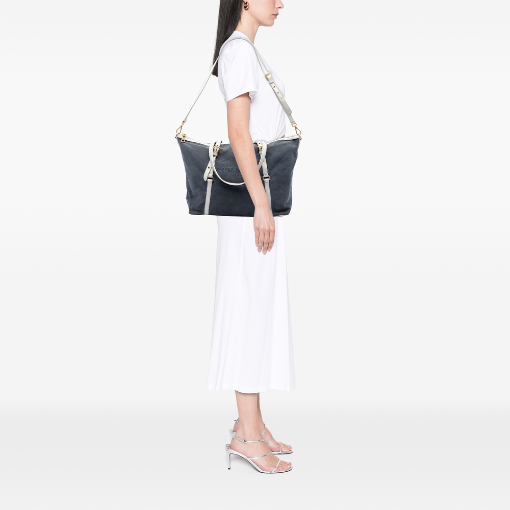 Pre-Loved Prada Canvas Canapa Logo Satchel - Picture 6 of 6